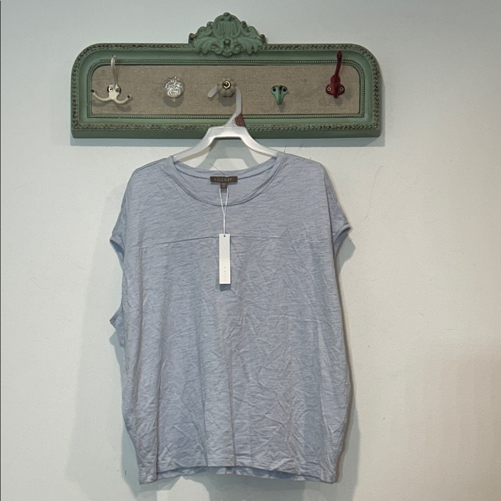 Lilla P women’s XS casual sleeveless slouchy Blue T-shirt cotton modal new w tag
